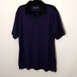 Callaway| Purple and Black Checkered Golf Athletic Polo Polyester